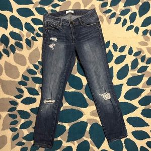 Loft Stretch Distressed Skinny Jeans.  Women’s Size 4P/27P